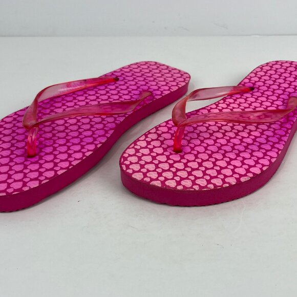 Unbranded Flip Flops Size 7 Pink Round Open Toe - Picture 2 of 6